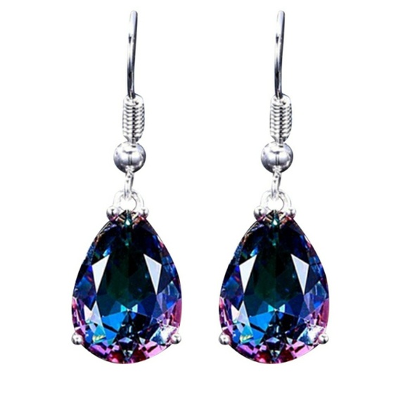 🎀Lovely Mystic Rainbow Water Drop Earings - Picture 6 of 8